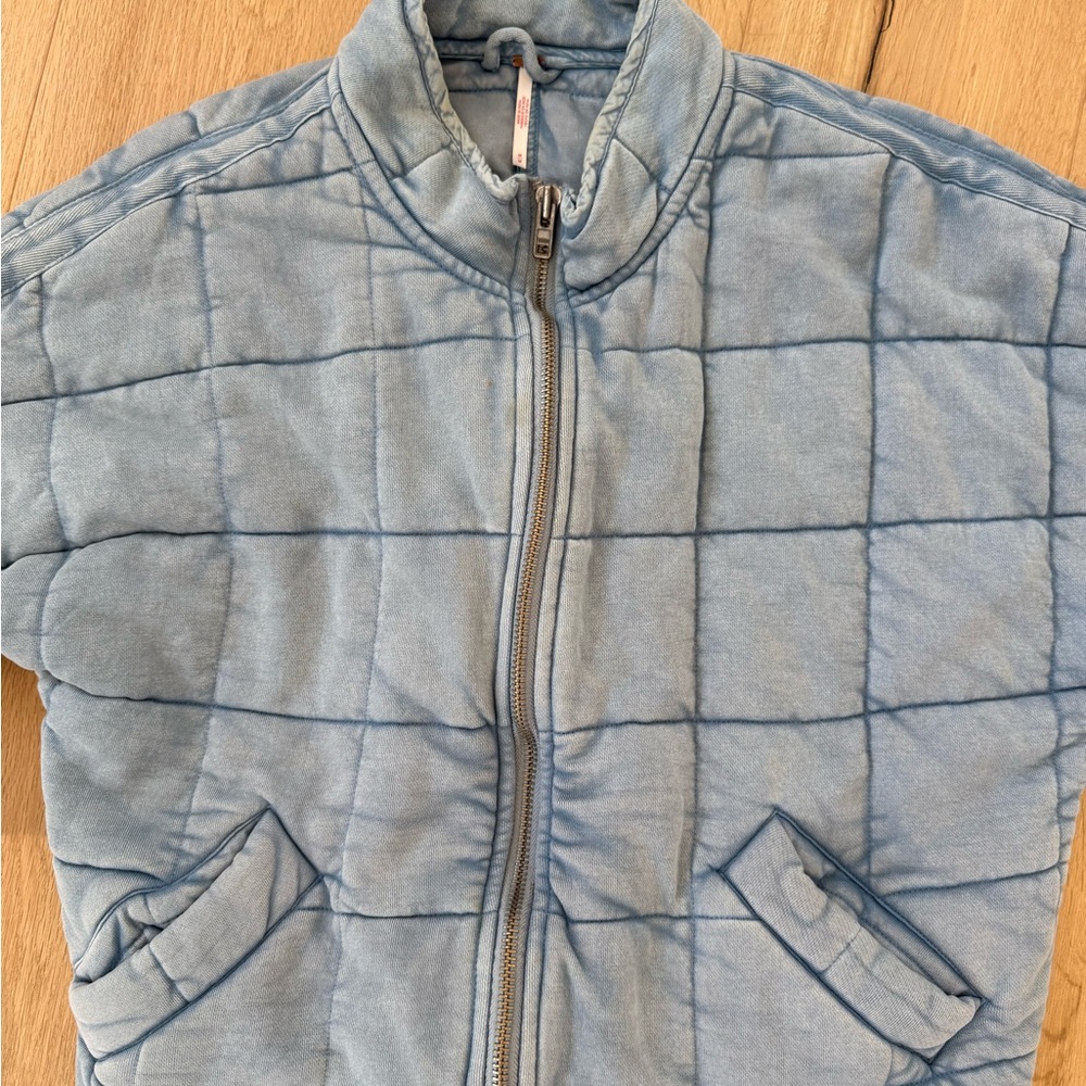 Light Blue Quilted Jacket